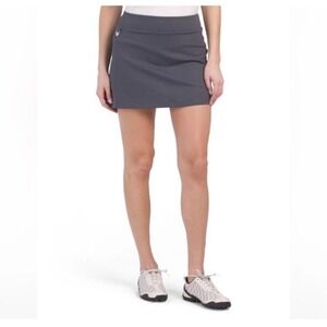 Peloton Womens Athletic Skort Dark Gray Golf Tennis Skirt Size Large L Pocket